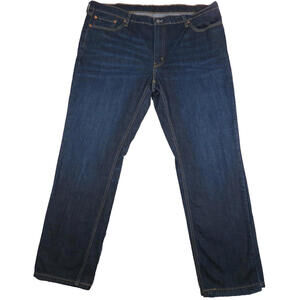 Levis Premium 541 Jeans Men Dark Blue Denim Athletic Taper 44x34 (actual 44x31)